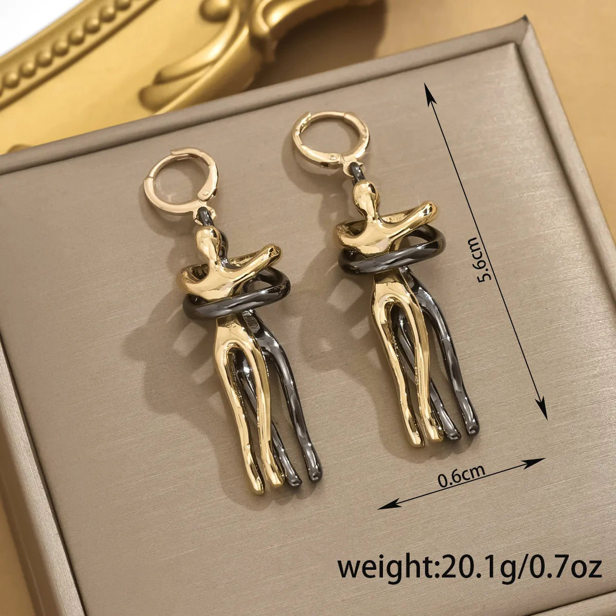 1 Pair Cute Artistic Human Alloy Zinc Drop Earrings