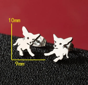 1 Pair Cute Basic Classic Style Dog Lion Cat Polishing Plating 304 Stainless Steel 18K Gold Plated Ear Studs