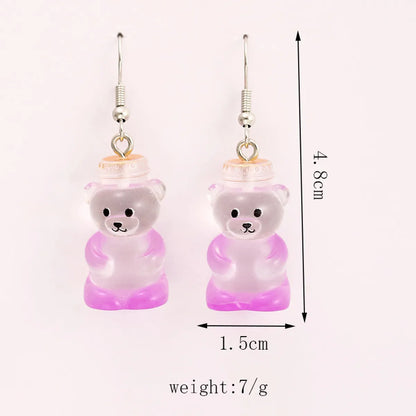 1 Pair Cute Bear Arylic Ear Hook