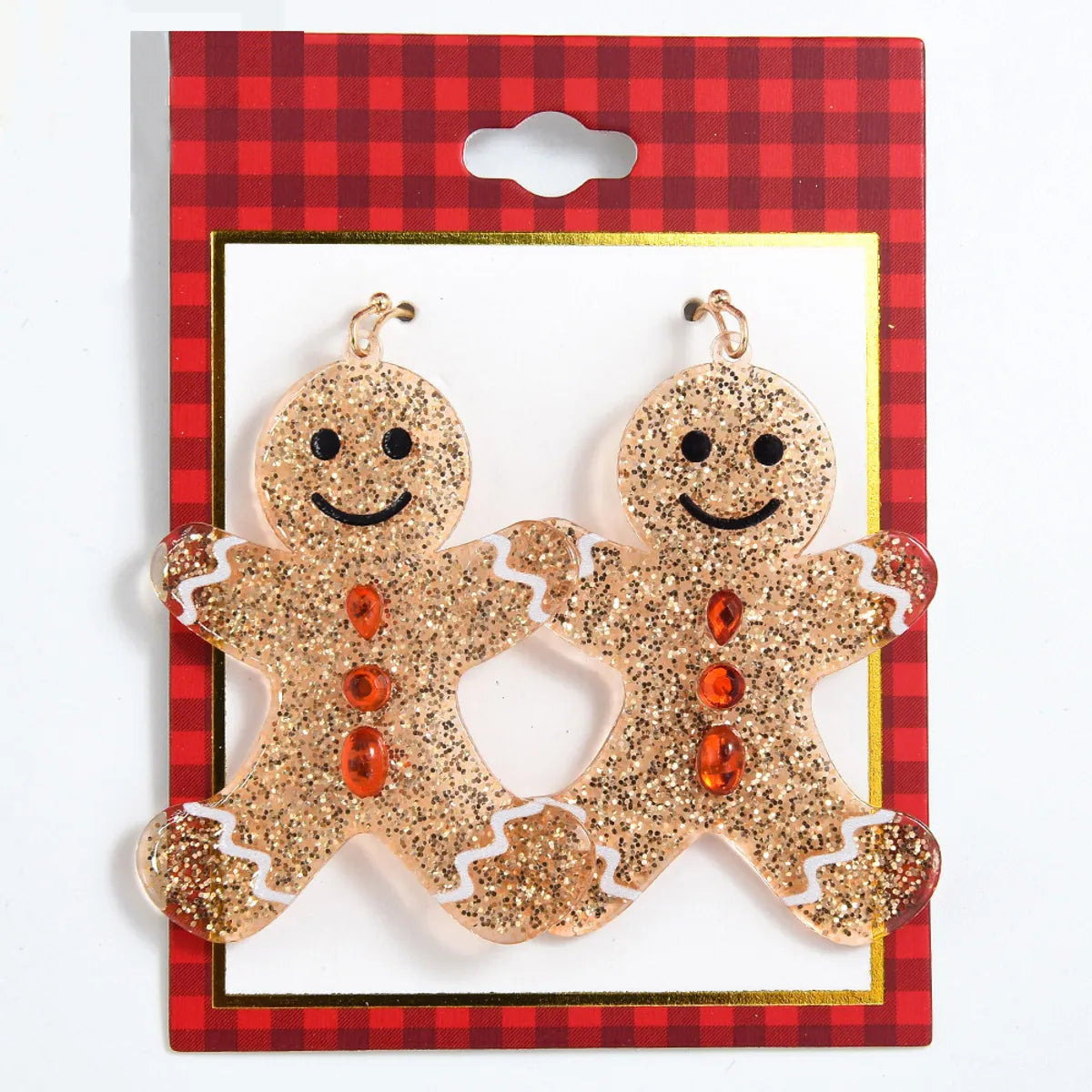 1 Pair Cute Cartoon Character Gingerbread Arylic Ear Hook