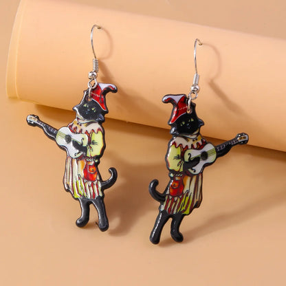 1 Pair Cute Cartoon Character Plastic Zinc Alloy Drop Earrings