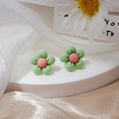 1 Pair Cute Cartoon Character Plating Resin Ear Studs