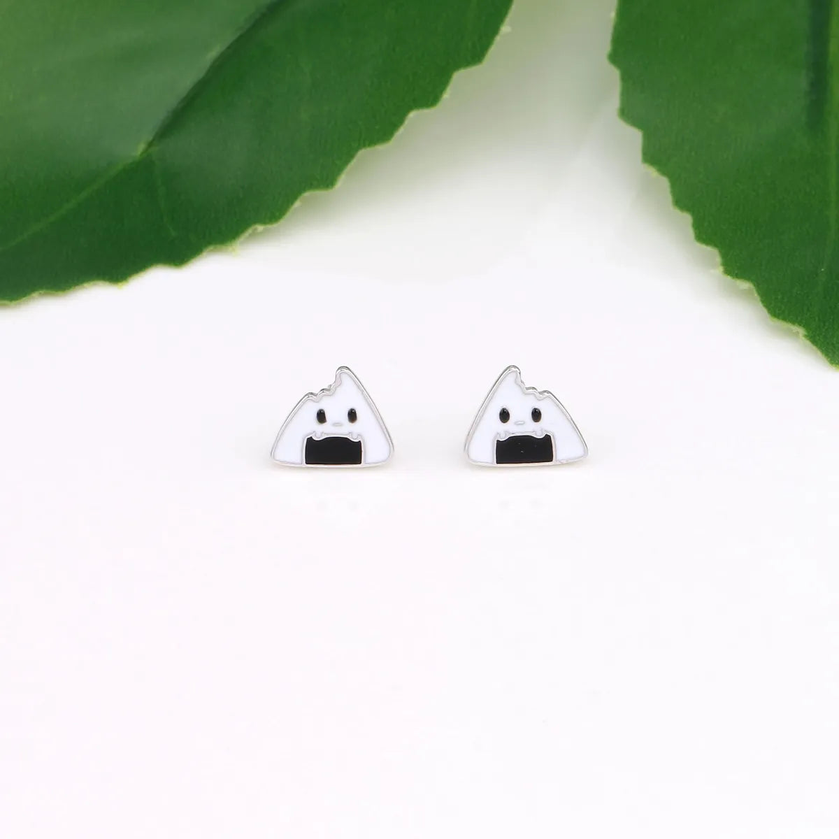 1 Pair Cute Cartoon Character Plating Sterling Silver Ear Studs