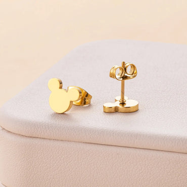 1 Pair Cute Cartoon Plating 304 Stainless Steel Ear Studs