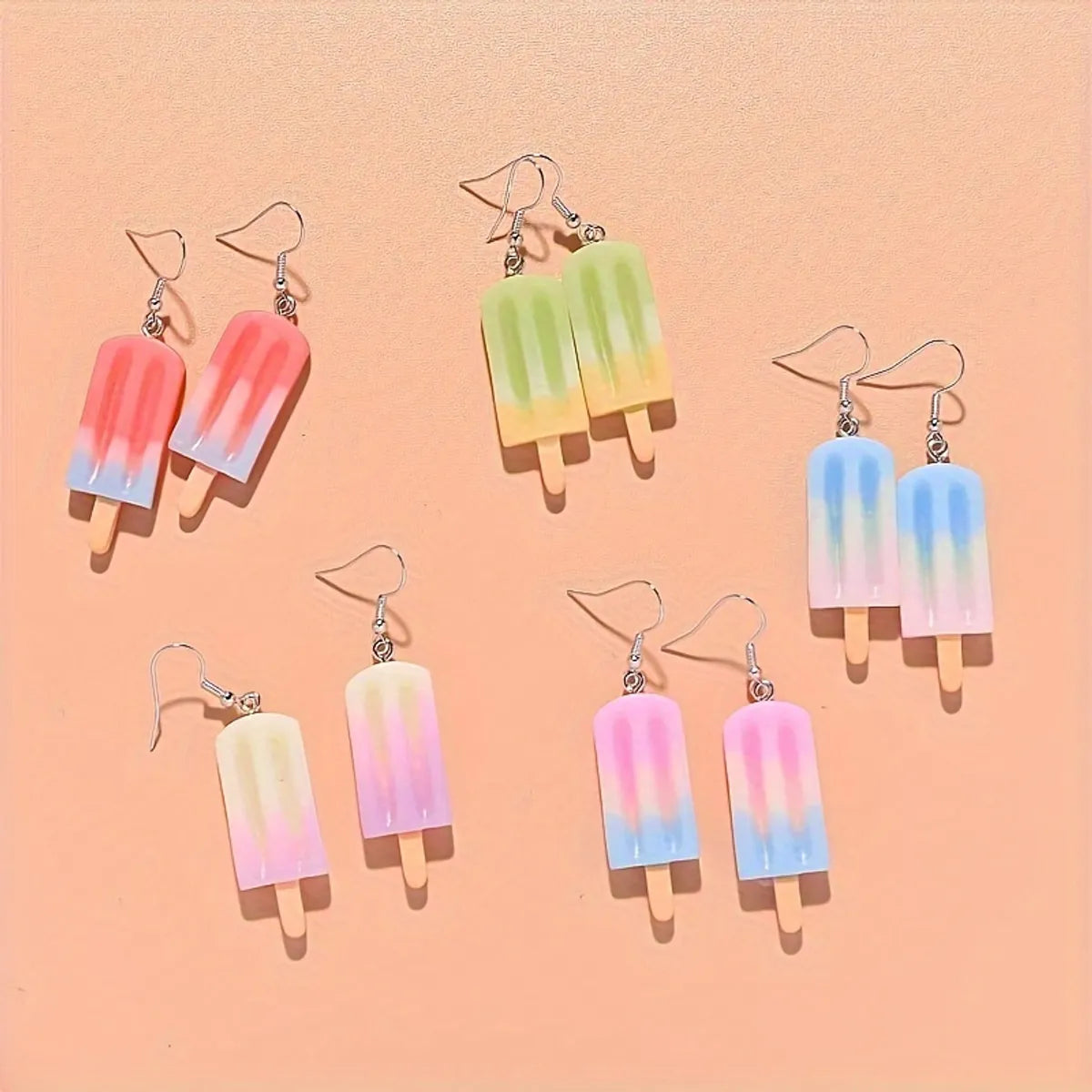 1 Pair Cute Cartoon Resin Drop Earrings