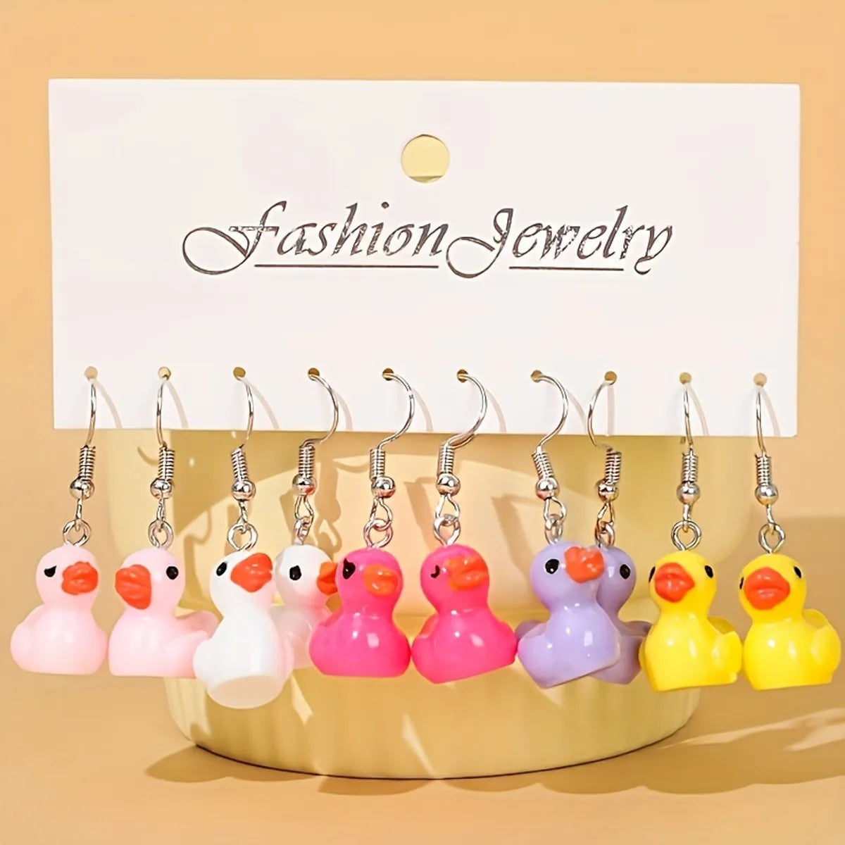 1 Pair Cute Cartoon Resin Drop Earrings