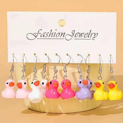 1 Pair Cute Cartoon Resin Drop Earrings