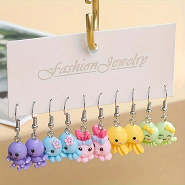 1 Pair Cute Cartoon Resin Drop Earrings