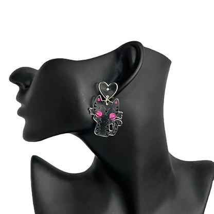 1 Pair Cute Cat Arylic Drop Earrings