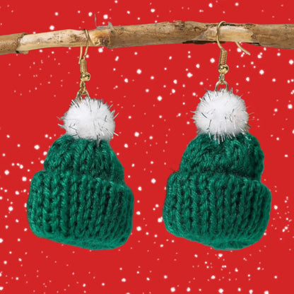 1 Pair Cute Christmas Christmas Hat Fabric Earrings