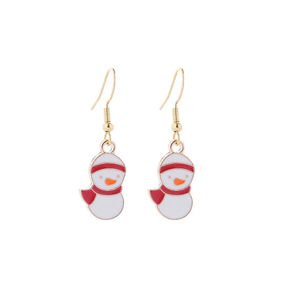 1 Pair Cute Christmas Hat Santa Claus Christmas Socks Plating Alloy Ear Hook