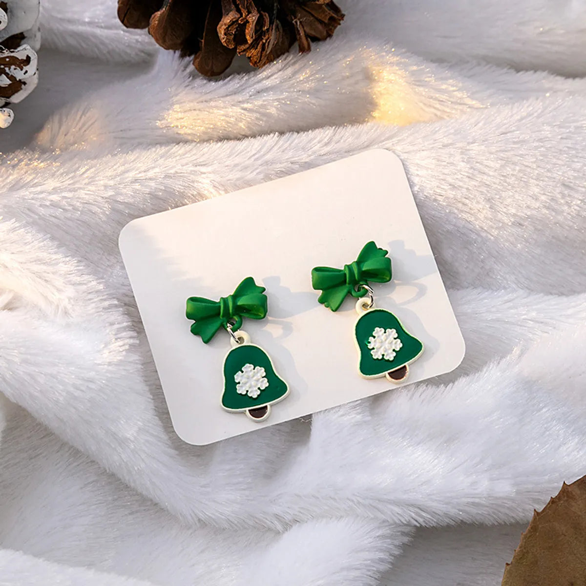 1 Pair Cute Christmas House Christmas Tree Snowflake Plating Alloy Drop Earrings