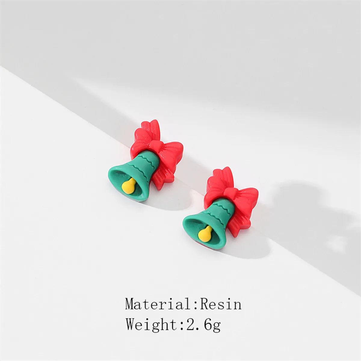 1 Pair Cute Christmas Tree Santa Claus Stoving Varnish Resin Ear Studs