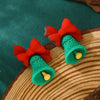 1 Pair Cute Classic Style Christmas Tree Santa Claus Christmas Socks Plating Resin Ear Studs