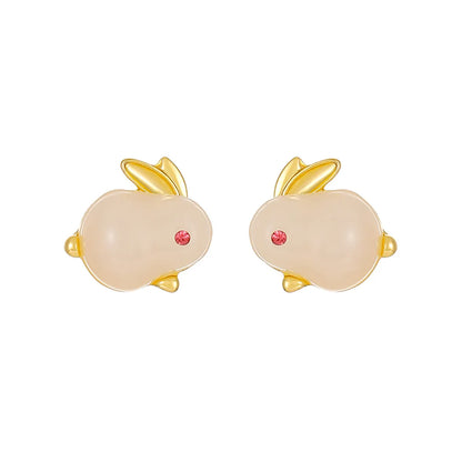 1 Pair Cute Classic Style Rabbit Resin Drop Earrings