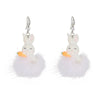 1 Pair Cute Classic Style Rabbit Resin Drop Earrings