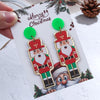 1 Pair Cute Classic Style Santa Claus Gingerbread Arylic Drop Earrings