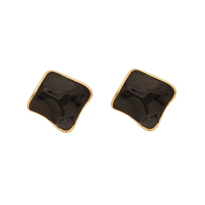 1 Pair Cute Commute Flower Irregular Enamel 304 Stainless Steel 18K Gold Plated Ear Studs