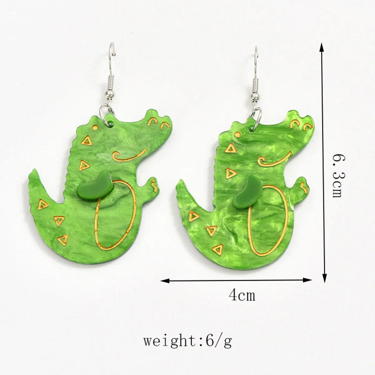 1 Pair Cute Dinosaur Arylic Drop Earrings