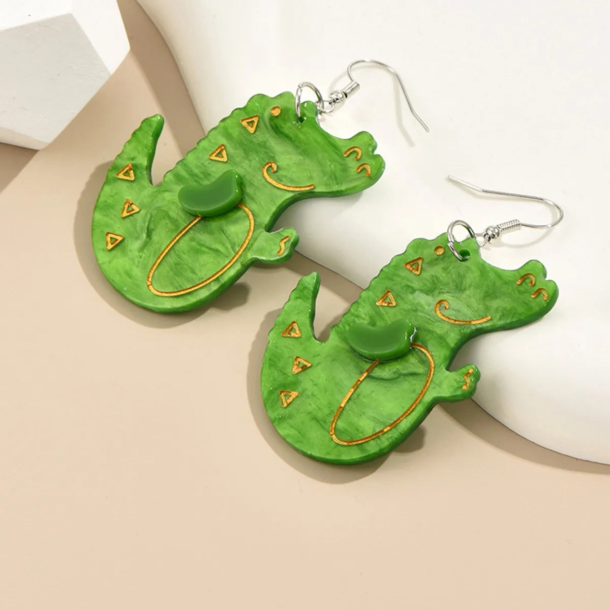 1 Pair Cute Dinosaur Arylic Drop Earrings