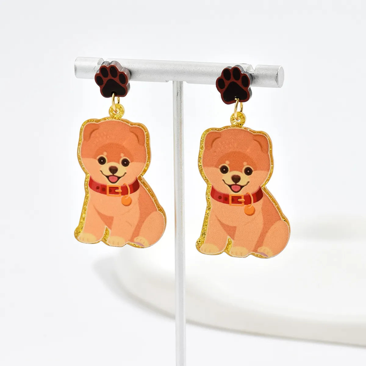 1 Pair Cute Dog Arylic Drop Earrings