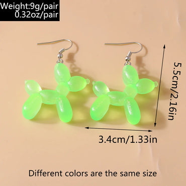 1 Pair Cute Dog Synthetic Resin Drop Earrings