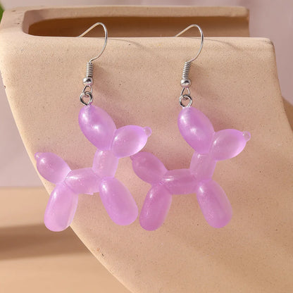 1 Pair Cute Dog Synthetic Resin Drop Earrings