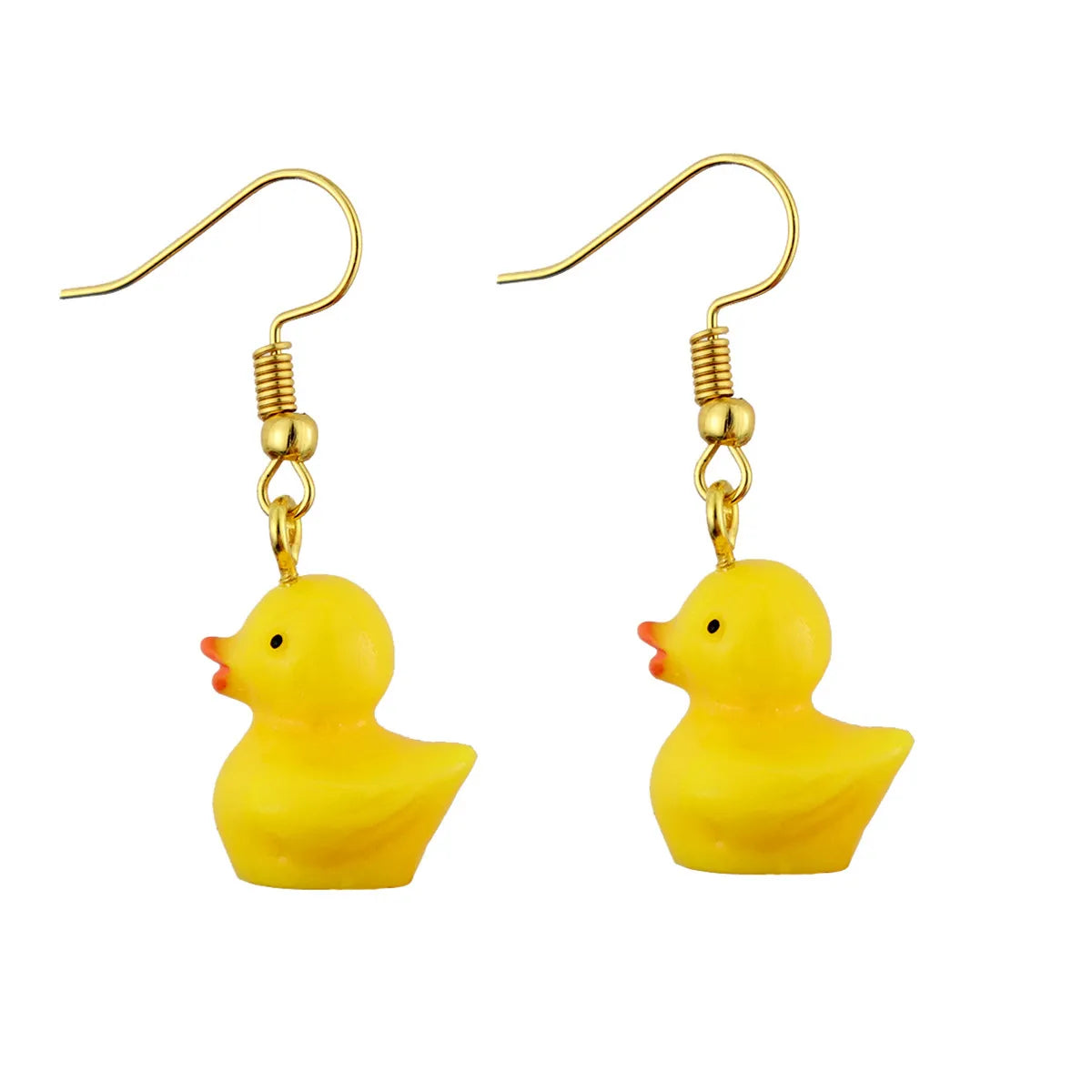 1 Pair Cute Duck Plastic Drop Earrings