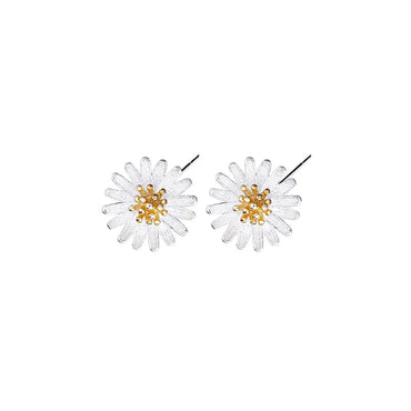 1 Pair Cute Flower Sterling Silver Plating Ear Studs