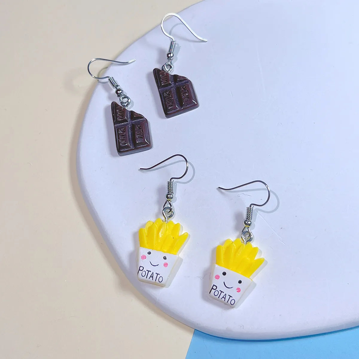 1 Pair Cute Food Resin Drop Earrings