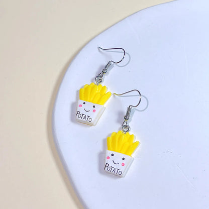 1 Pair Cute Food Resin Drop Earrings