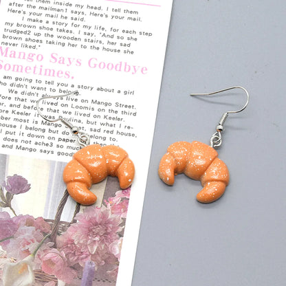 1 Pair Cute Food Resin Drop Earrings