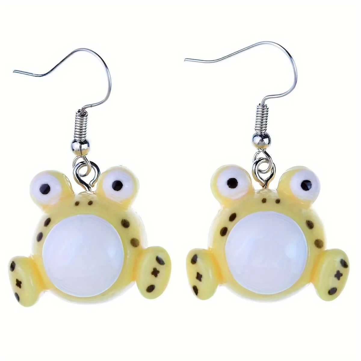 1 Pair Cute Frog Resin Drop Earrings