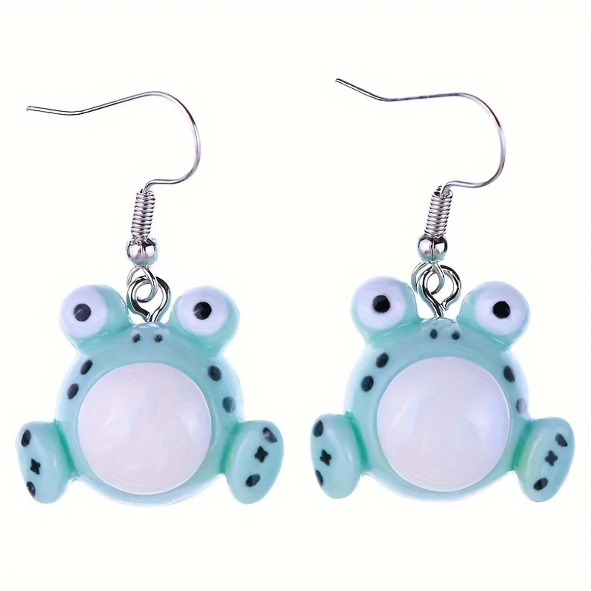 1 Pair Cute Frog Resin Drop Earrings