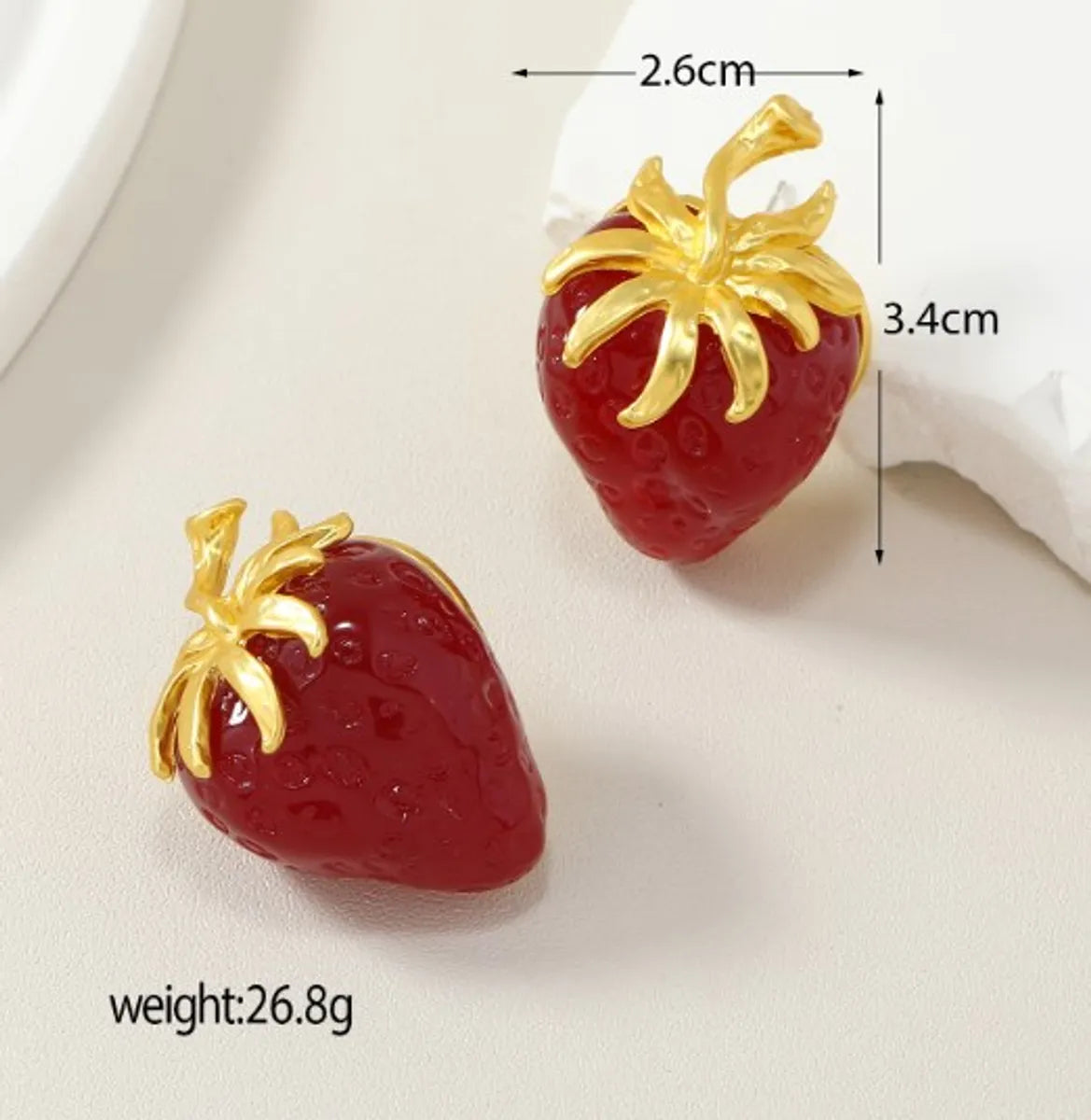 1 Pair Cute Fruit Alloy Ear Studs