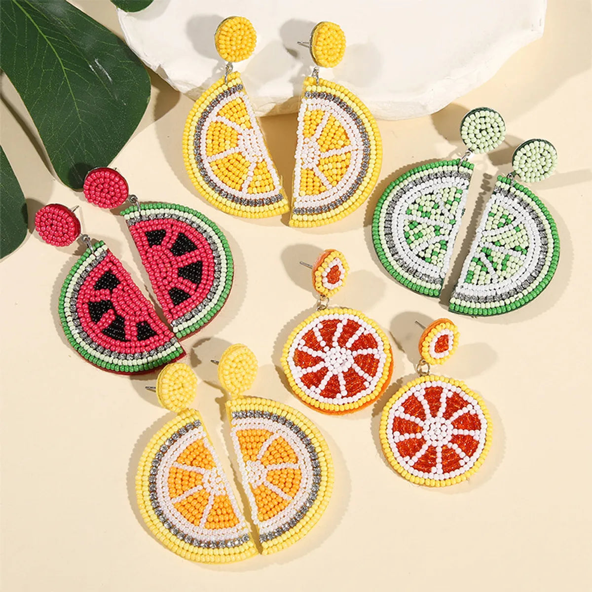 1 Pair Cute Fruit Arylic Drop Earrings