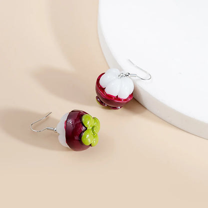 1 Pair Cute Fruit Resin Women's Earrings