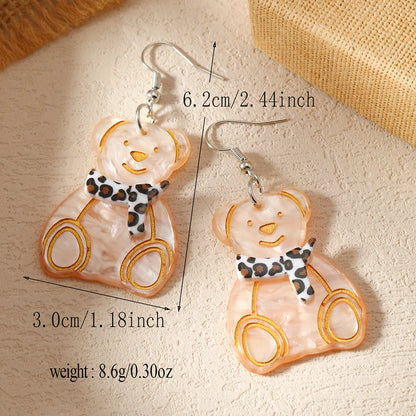 1 Pair Cute Funny Animal Arylic Drop Earrings