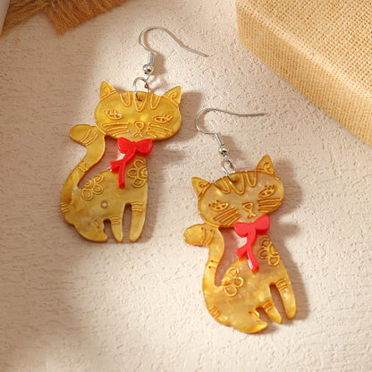 1 Pair Cute Funny Animal Arylic Drop Earrings