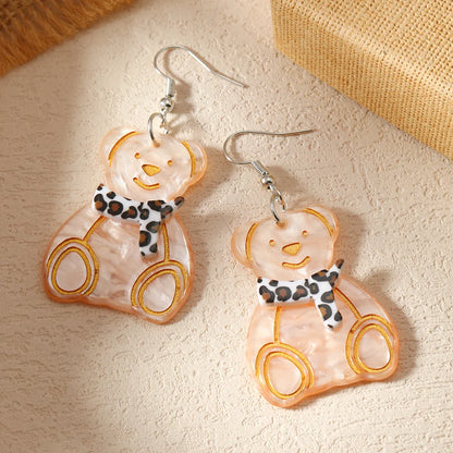 1 Pair Cute Funny Animal Arylic Drop Earrings