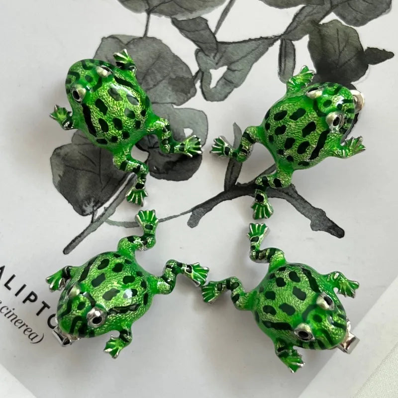 1 Pair Cute Funny Frog Alloy Ear Studs