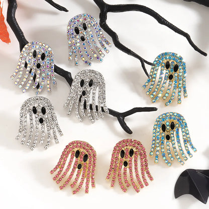 1 Pair Cute Funny Ghost Alloy Ear Studs