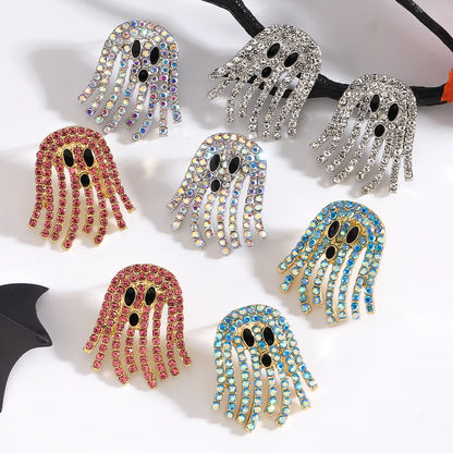 1 Pair Cute Funny Ghost Alloy Ear Studs