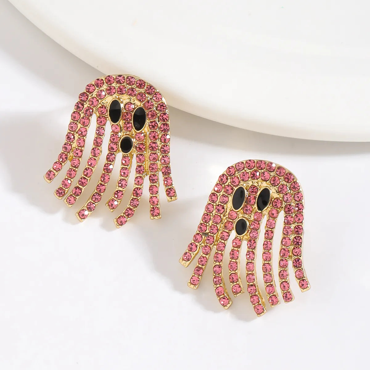 1 Pair Cute Funny Ghost Alloy Ear Studs