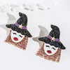 1 Pair Cute Funny Pumpkin Bat Skull Alloy Drop Earrings