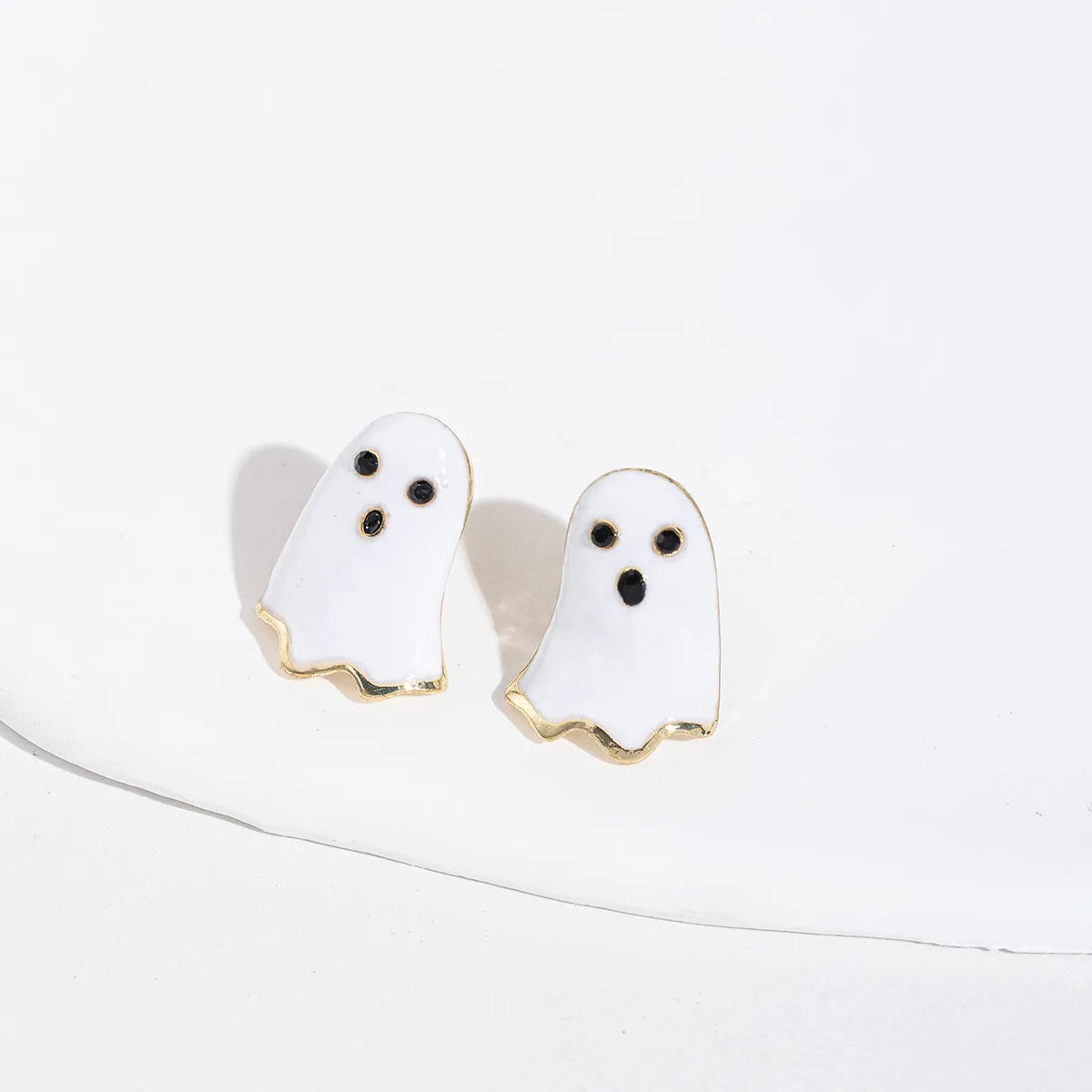 1 Pair Cute Funny Pumpkin Bat Skull Alloy Drop Earrings