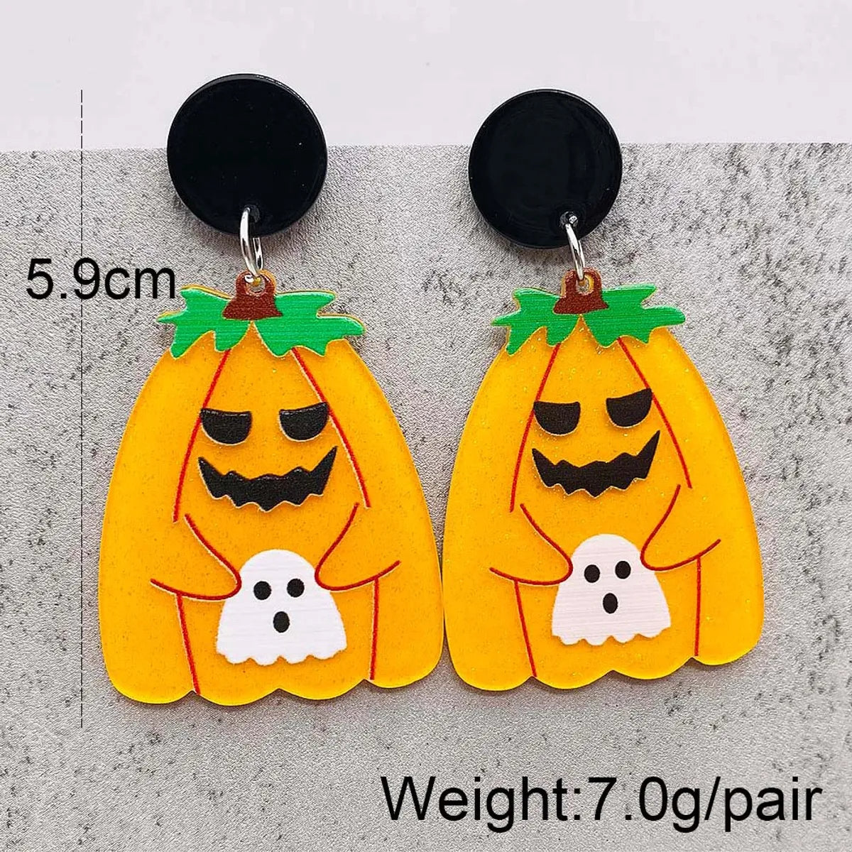 1 Pair Cute Funny Pumpkin Cat Ghost Arylic Drop Earrings