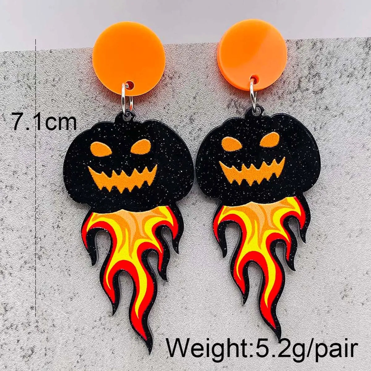 1 Pair Cute Funny Pumpkin Cat Ghost Arylic Drop Earrings