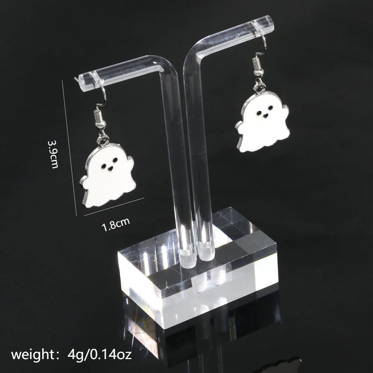 1 Pair Cute Funny Simple Style Ghost Plating Alloy Iron Drop Earrings