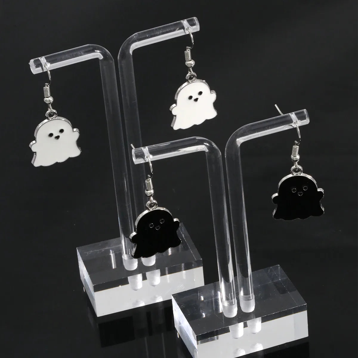 1 Pair Cute Funny Simple Style Ghost Plating Alloy Iron Drop Earrings